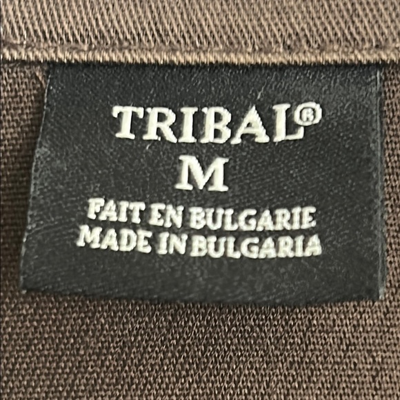 Tribal Dark Brown Jean Jacket with Decorative Silver Buttons - Picture 3 of 11